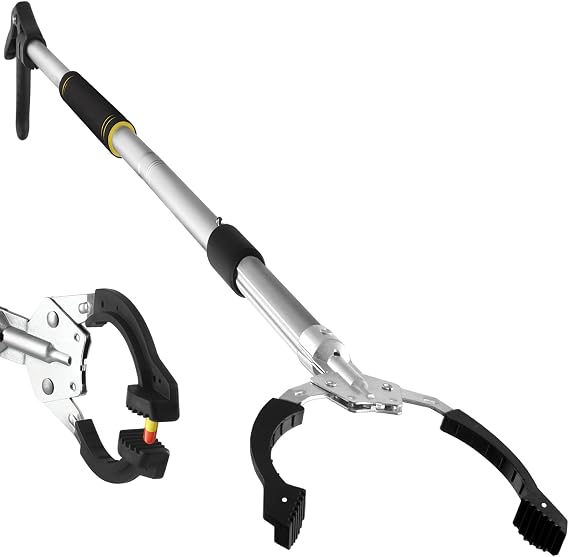 Grabber Reacher Tool Extra Long, 69" Trash Picker Upper Grabber Heavy Duty Stainless Steel Thickened Non-Slip 6 inch Wide Jaws Claw Reaching Tool Foldable Pick up Stick Grabber. (69inch)