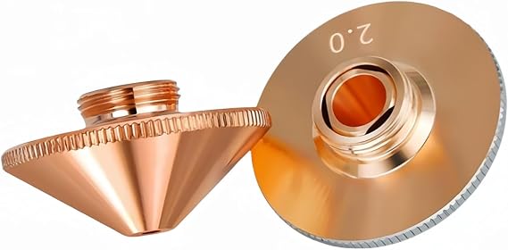 DMK Laser Cutting Nozzle for Precitec/WSX Fiber Laser Cutting Head Dia.28mm Fiber Laser Nozzle Single/Double Layer D28 M11 H15 Caliber 0.8-6.0mm (Single-Caliber 2.0mm)