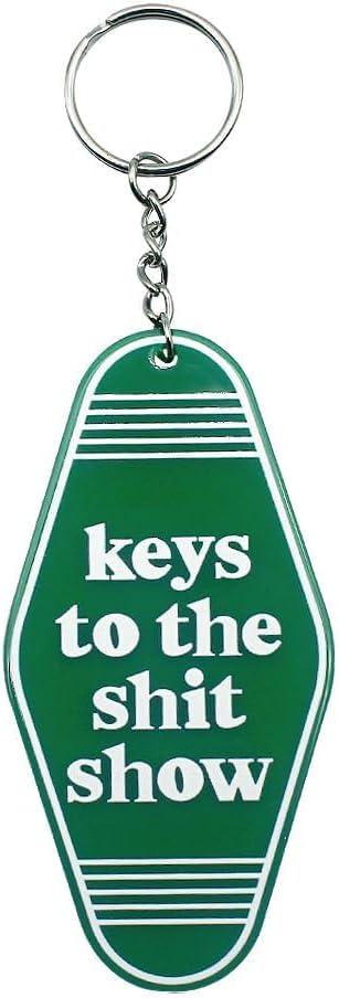 Msdove Keys to the Shit Show Keychain Funny Keychain Novelty Gag Gifts Hilarious Gift Idea White Elephant Gift for Mens Women Friends Birthday