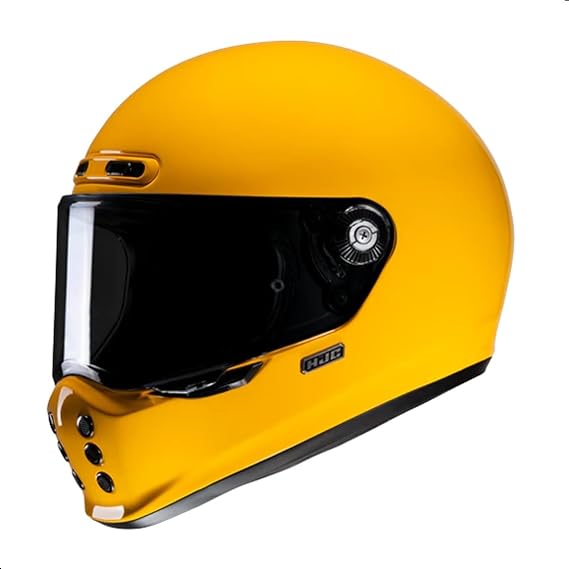 HJC V10 Solid Full Face Motorcycle Helmet with HJ-41 Pinlock Shield, DOT Approved (Deep Yellow, XX-Large)
