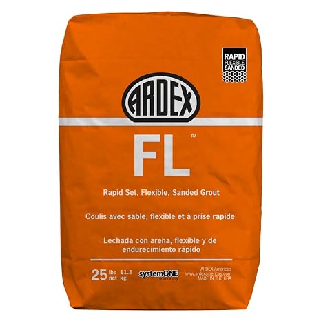 ARDEX FL Rapid Set Flexible Sanded Grout 25 lb Bag Mocha Latte 40 | High-Performance, Fast-Drying, Stain-Resistant, Polymer-Modified - for Interior and Exterior Use