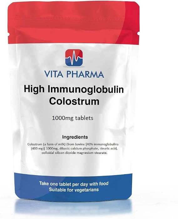 VITA PHARMA High Immunoglobulin Colostrum 1000mg 60 Tablets