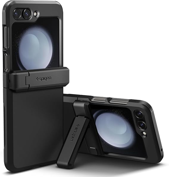 Spigen Tough Armor Pro [Hinge Protection] Designed for Galaxy Z Flip 5 Case (2023) - Black