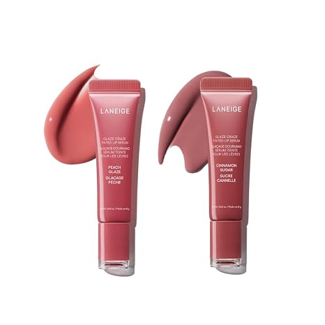 LANEIGE Glaze Craze Tinted Lip Serum: Hydrating Lip Serum for Glossy, Nourished Lips with Plumping Polypeptides