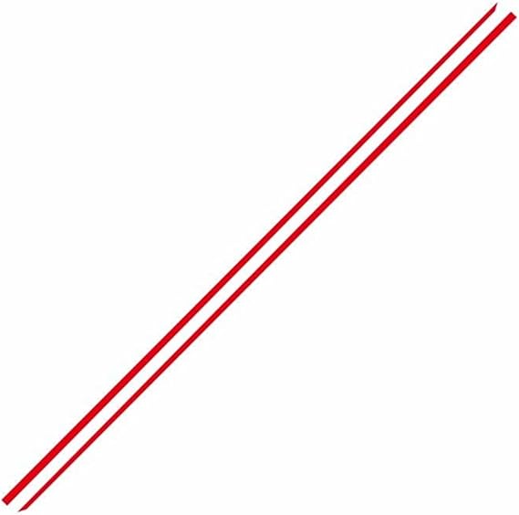 2pcs Car Body Door Side Stickers Racing Sport Stripes Auto Vinyl Decoration Compatible With Volkswagen GOLF 7 8 3-5Doors DIY Accessories(Red)
