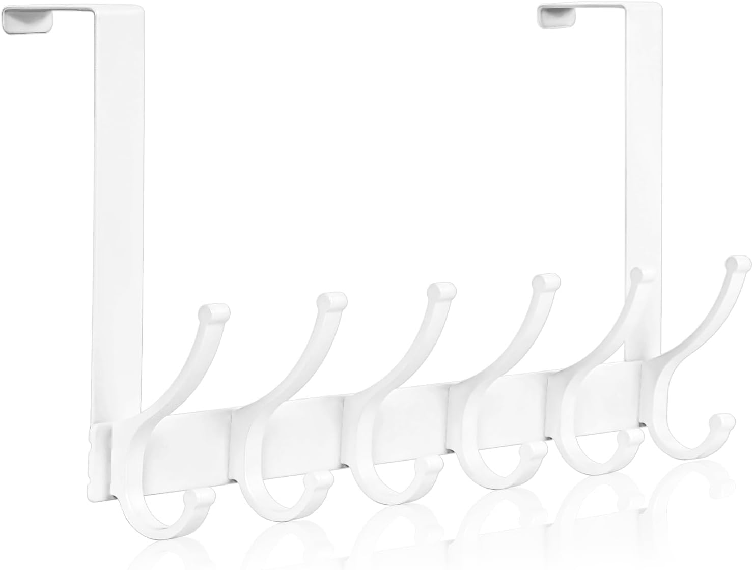 Optish Over The Door Hooks, Door Hanger Hook, Over The Doors Towel Rack for Bathroom, Doors Towel Hanger for Hanging Coats Hats (1Pack, White)