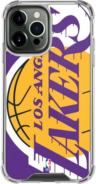 Skinit Clear Phone Case Compatible with iPhone 14 Pro Max - Officially Licensed NBA Los Angeles Lakers Large Logo Design