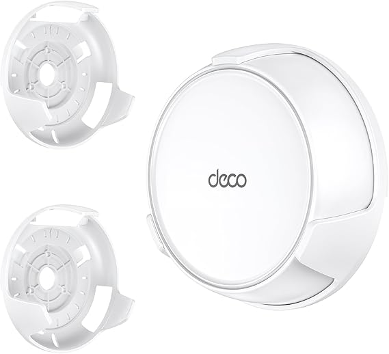 TP-Link Deco Wall Mount Holder for BE23/BE25/BE3600/BE5000 WiFi 7 Mesh Wi-Fi System - Space Saving Bracket, Hidden Cable Management, Secure and Stylish Design for Home and Office White, 2 Pack