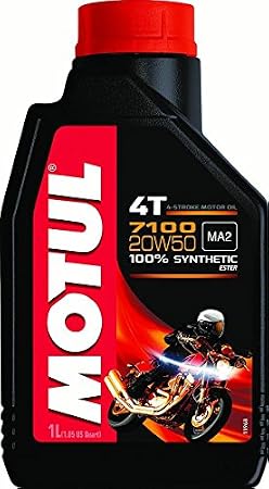 Motul 104103 7100 4T Synthetic Ester Motor Oil - 20W50-1L.