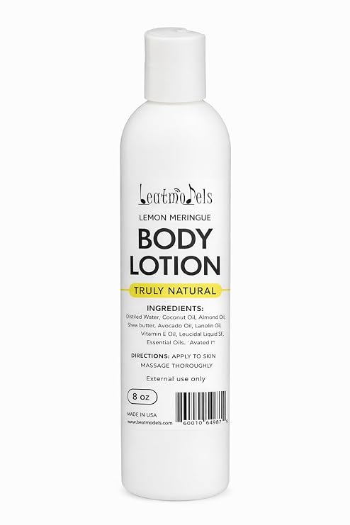All-Natural Handmade Body Lotion | Pure Moisturizing Lotion for Dry Skin | Non-Toxic, Vegan, and Cruelty-Free | Nourishing Herbal Formula for Sensitive Skin (Lemon Meringue)
