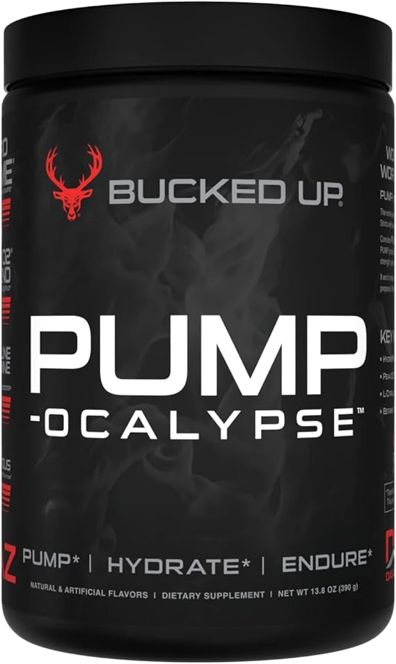 Pump-ocalypse Blood Raz | Nitric Oxide and L Arginine Supplement with Citrulline Malate, GlycerPump | Ultimate N.O. Booster | Lean Muscle Support for Blood Flow, Vascularity, Hydration and Endurance