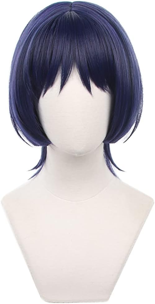 HIROAKIYA Scaramouche Cosplay Wig with Wig Cap, Length approx.35cm