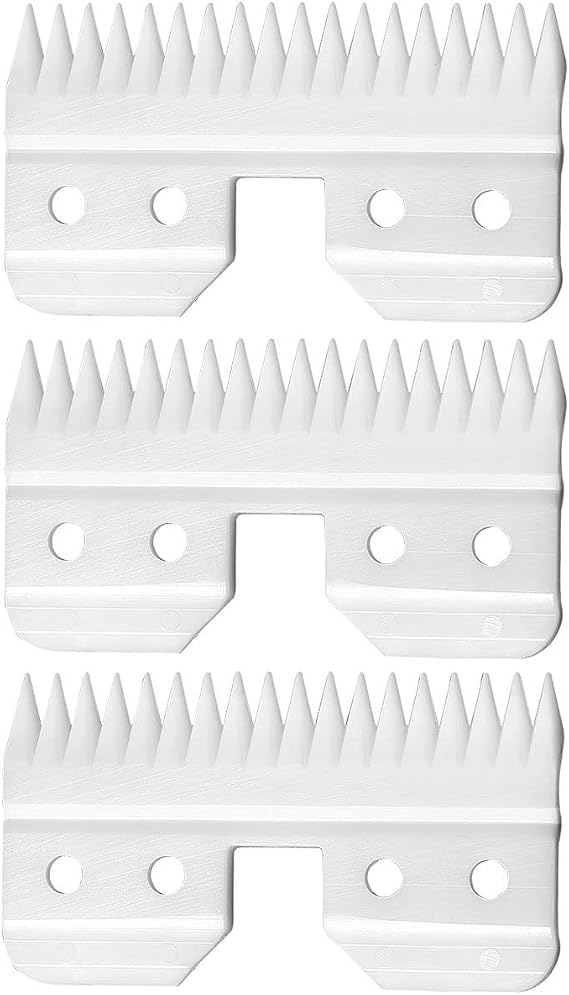 3pcs Fast Feed Ceramic Blades for Oster Fast Feed Clipper Oster A5 Fast Feed Ceramic Blades Fast Feed Replacement Blade A5 Replacement Blade (3PCS)
