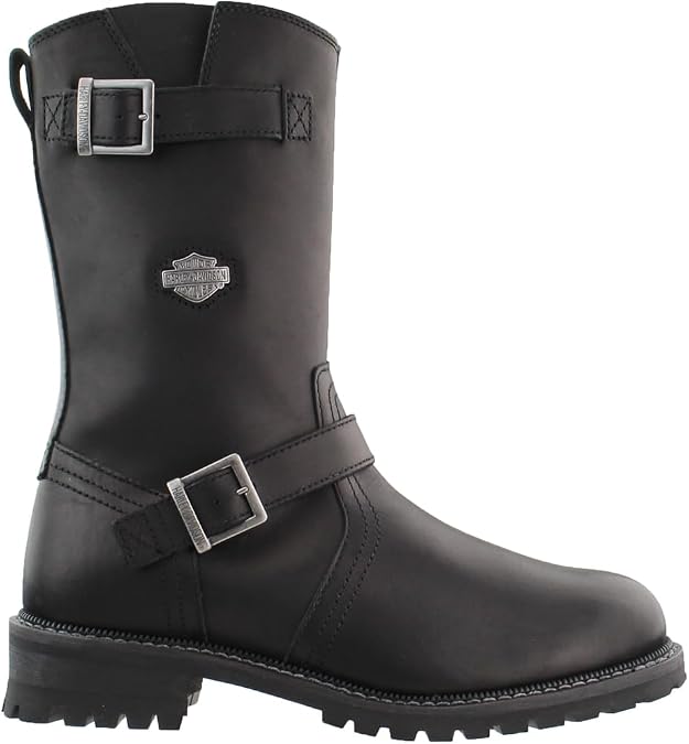 Harley-Davidson Men's Stahl Black 10.5-Inch Motorcycle Boots, D93695