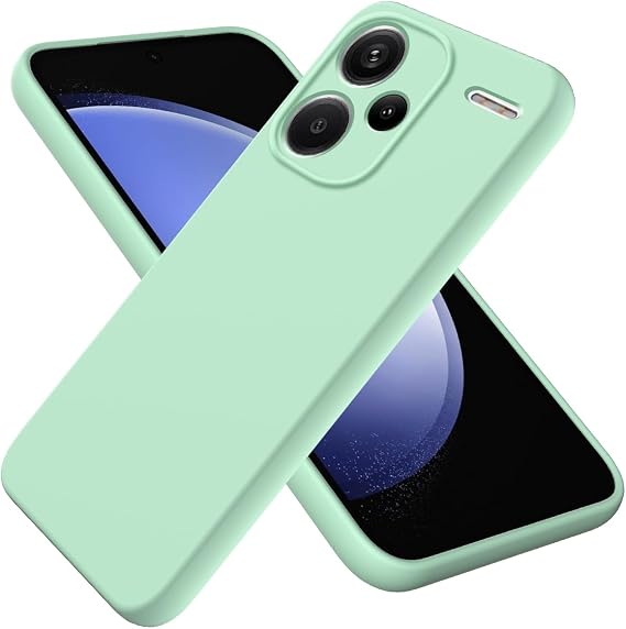 for Redmi Note 13 Pro Plus Case,Redmi Note 13 Pro Plus Slim Case, Liquid Silicone Gel Rubber Shockproof Slim Phone Case Bumper Cover Full Body Protection Designed for Women Men -Green