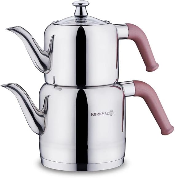 Korkmaz Riva Rosa Gold Teapot Set