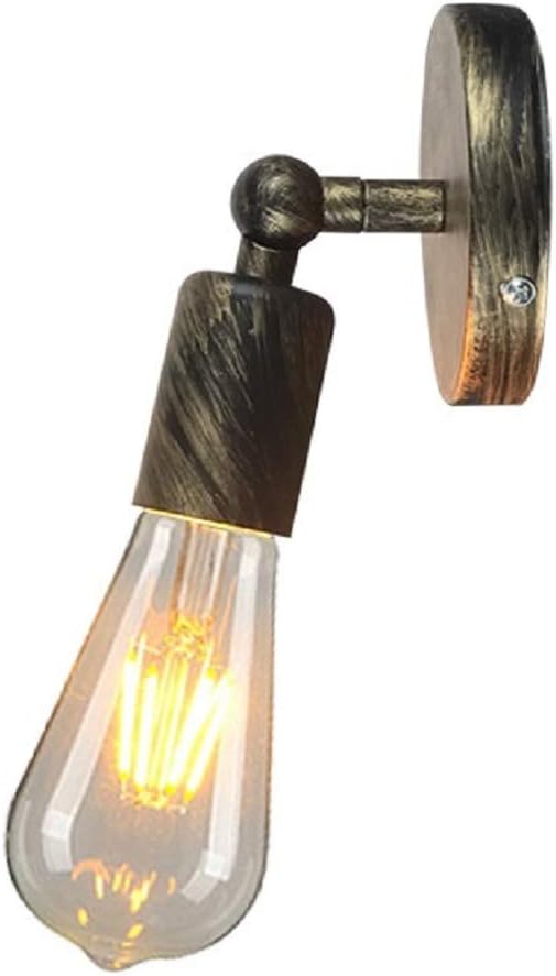 Industrial Edison Retro Wall Mount Lamp Antique Wall Sconces Lighting for Bedside, Farmhouse, Hallway, Kitchen, Bedroom (Gold Rust)