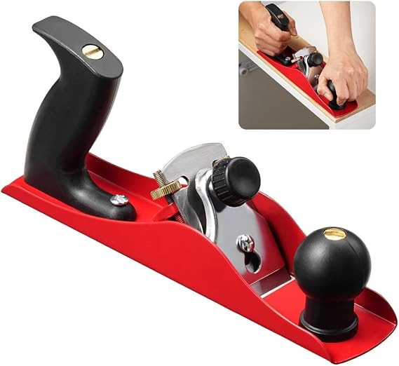 No.4 Bench Hand Plane, Adjustable Blade Depth Smoothing Tool, Ergonomic Grip With Sk5 Steel Blade, 2-Inch Cutter For Woodworking