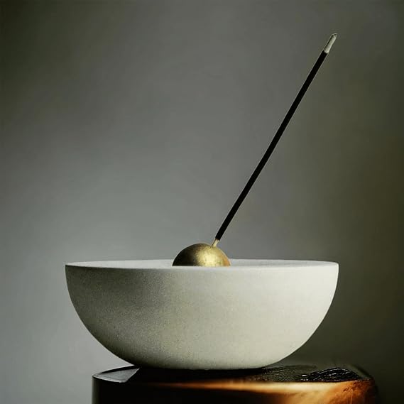 34;HOLE" Concrete Incense - Light Gray