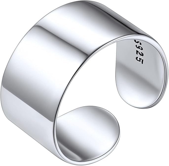 ChicSilver Toe Rings for Women 925 Sterling Silver Adjustable Toe Ring | 925 sterling silver, hypoallergenic for sensitive skin, adjustable open band, summer beach wear gift