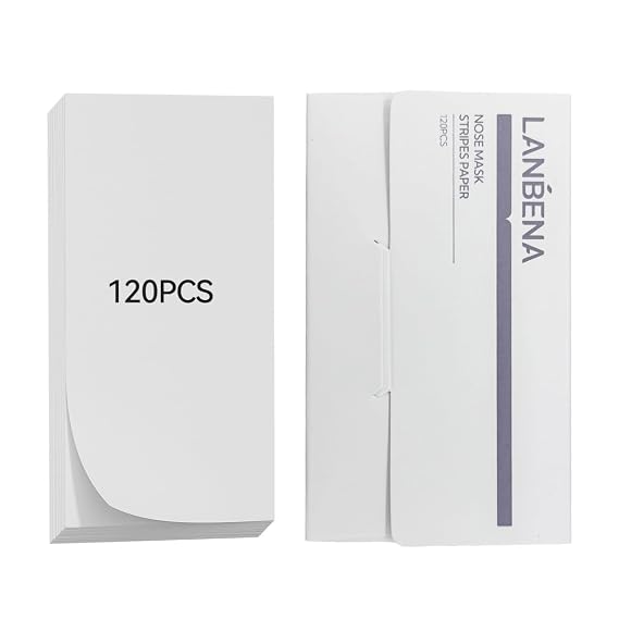 LANBENA Blackhead Removal Paper, 120 Pcs, Nose Pore Strips Paper, Accessories for Blackhead Removal Mask and Peel Off Mask