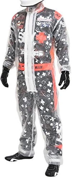 K1 Race Gear 1-Piece Karting Rain Suit (Clear, Small)