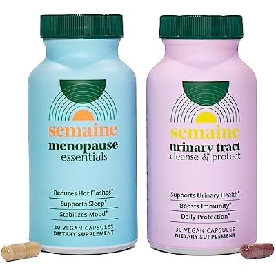 Semaine PeriMenopause  Bladder Support Bundle - Ease Hot Flashes & Night Sweats, Powerful Bladder Support, Stabilize Mood & Thicken Hair. Science-Backed | 1 Month Supply