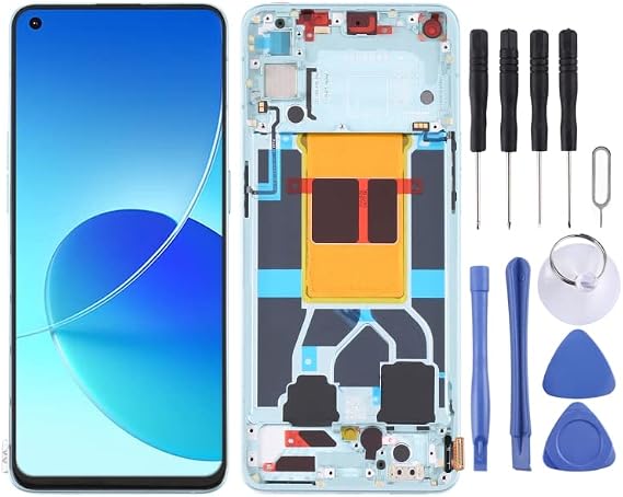 LCD Screen for Oppo Reno6 5G PEQM00 CPH2251 Digitizer Full Assembly with Frame
