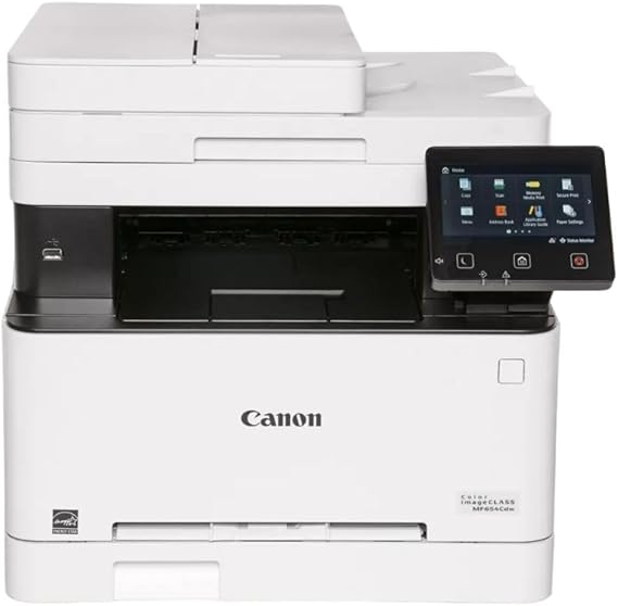 Canon Color imageCLASS MF654Cdw - Wireless Duplex Laser Printer, Multifunction with Copier, Scanner, Auto Document Feeder, Mobile Ready, 22 PPM Color, White