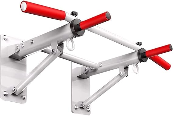 Wall Mounted Pull Up Bar Multifunctional Chin Up Bar Outdoor Pullup Dip Station for Home Gym Strength Training Fitness Equipment,