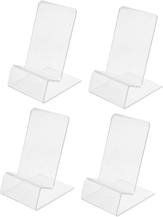 Acrylic Phone Display Stand for Recording Mobile Phone Holder 4-Piece Set Desktop Support for Retail and Home Use
