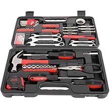 148 Pieces Tool Set,Home Basic Repair Tool Kit,Portable Complete Basic Repair General Hand Tool Sets for Men Women,House Repairing Hand Tool Kits,with Storage Case,for DIY Home Maintenance (Red)