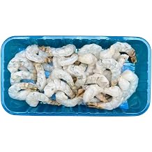 Extra Jumbo Raw Black Tiger Shrimp, Tail on and extra jumbo size, Peeled and deveined, 2.5 pound