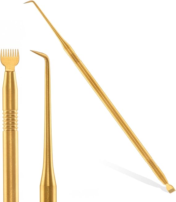 Lash Lift Perm Tools, Eyelash Lift and Tint Tool, Gold, 2 PCS