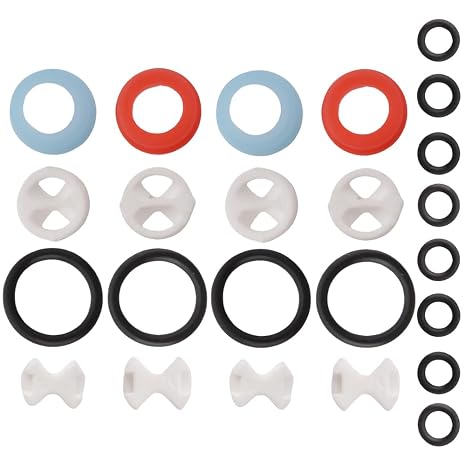 24 Pcs Pleochroic Faucet Washers Assortment Kit, Silicon Washer Insert Turn Replacement Accessories Valve Tap Ceramic Disc Cartridges, for Repairing Faucet Leak Worn Out Washer Replacements, O Ring