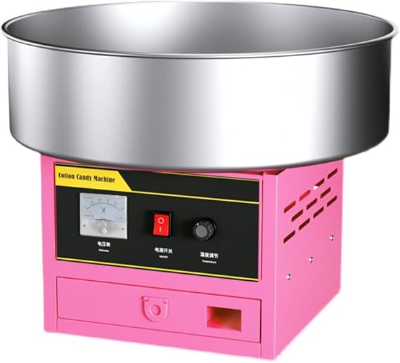 Electric Cotton Candy Machine, Commercial Cotton Candy Machine, Professional Candy Floss Maker for Birthday Party, for Birthday Parties Makes Quick Candyfloss,Pink