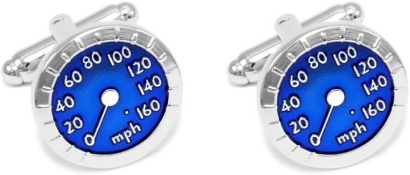 SS Albetro Blue Speedometer Copper Cufflinks for Men