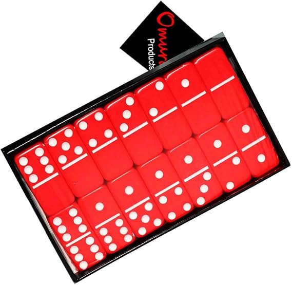 Omura Games | Double 6 Red Jumbo Dominoes
