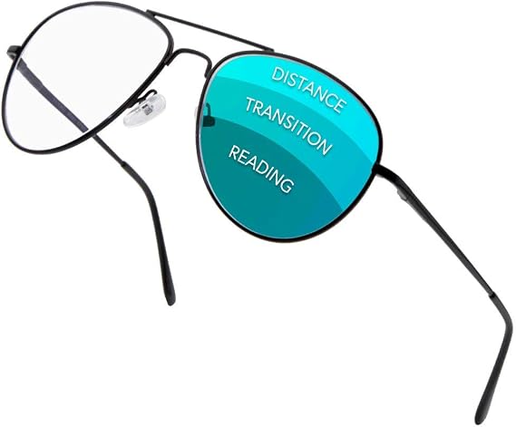 VITENZI Progressive Reading Glasses for Women and Men Multifocal Computer Readers with Blue Light Blocking Lenses Milan