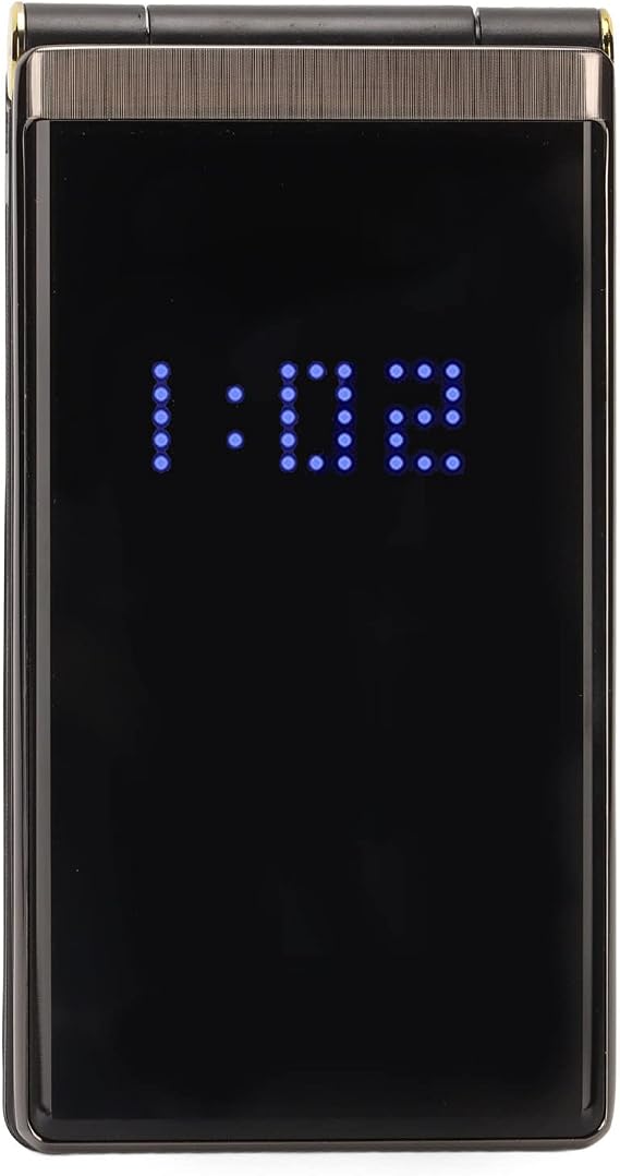 ASHATA Elderly-friendly flip phone, large buttons, large text, high volume, dual screen, Flip Phone, Dual SIM, SOS emergency dial, easy to operate, specially designed for the elderly. Discoloration