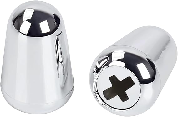 Banworks 3 Way Guitar Switch Cap 5 Way Guitar Switch Tip for Fender/Squier Strat ST Tele Electric Guitars Pack of 2 JT/DWQM-05 Chrome