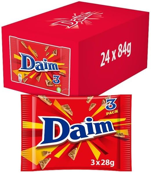 Daim Chocolate Bar 3 Pack Multipack 84g (3 x 28g) | Case of 24