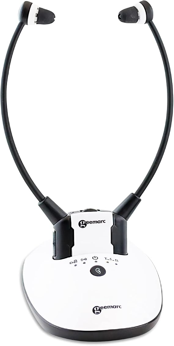 Sonic Alert CL7350 Opti Wireless Stethoscope Amplified RF Stereo TV Listening Headphones System | Amplify Your Hearing for TV, Cell Phone, Computer, Tablet + More | 300 Outdoor & 80 Indoor Range