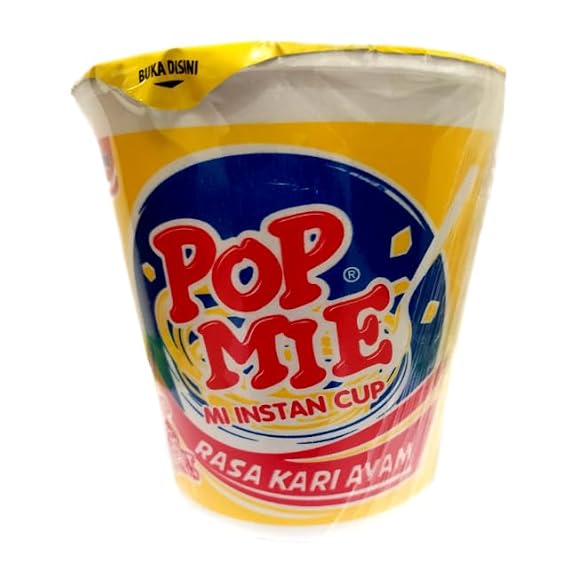 Pop Mie Instant Cup Rasa Kari Ayam Chicken Curry, 75 gram (Pack of 1)