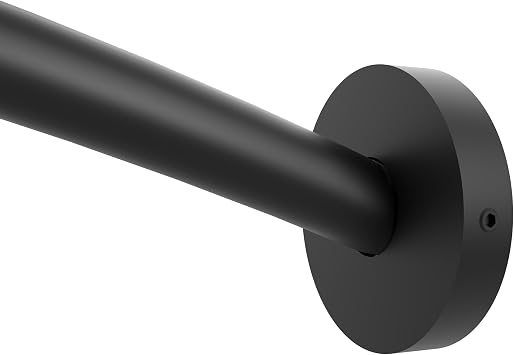 Olympia i2v Circle Elegant Design Heavy Duty 40" To 70" Adjustable Curved Shower Rod in Matte Black