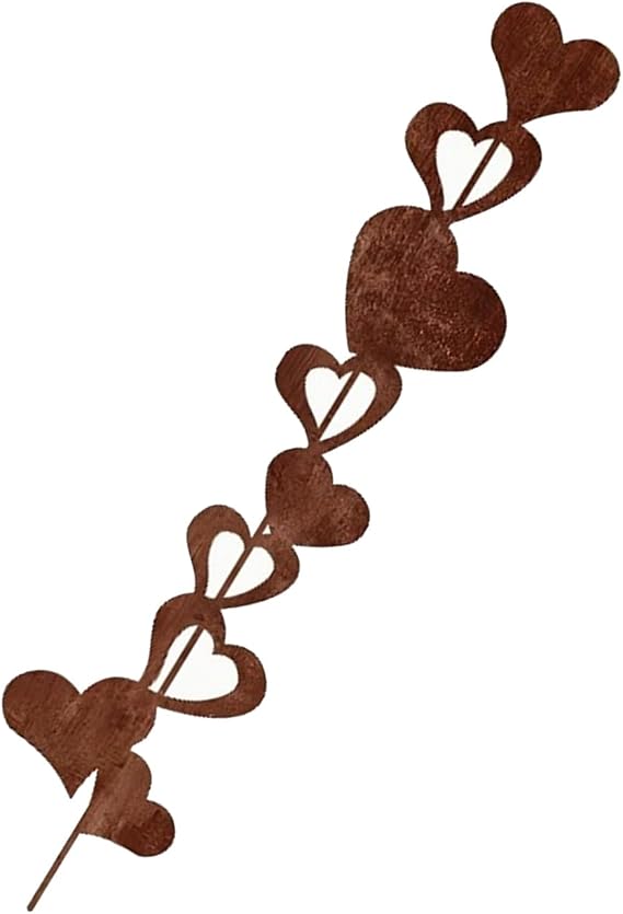 Weather Resistant Metal Heart Stake Garden Decorative Ground with Rusty Charm Lookings for Outdoor Yard Landscape Decorative Heart Soil