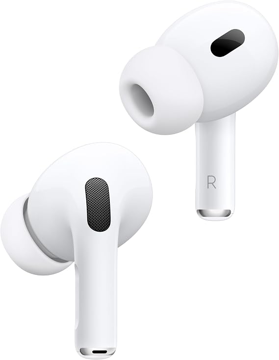 Apple AirPods Pro 2 Wireless In-Ear Headphones Bluetooth Headphones Active Noise Cancellation Hearing Aid Function Transparency Mode Personalised 3D Audio Hi-Fi Sound H2 Chip Charging via USB-C