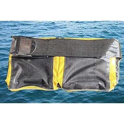 AKM-Scuba Diving Pocket Weight Belt 5 Pocket Medium Yellow