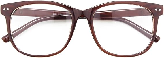 GQUEEN Fake Non Prescription Glasses Clear Lens for Women Men Oversized Frame UV400 Protection, 201581