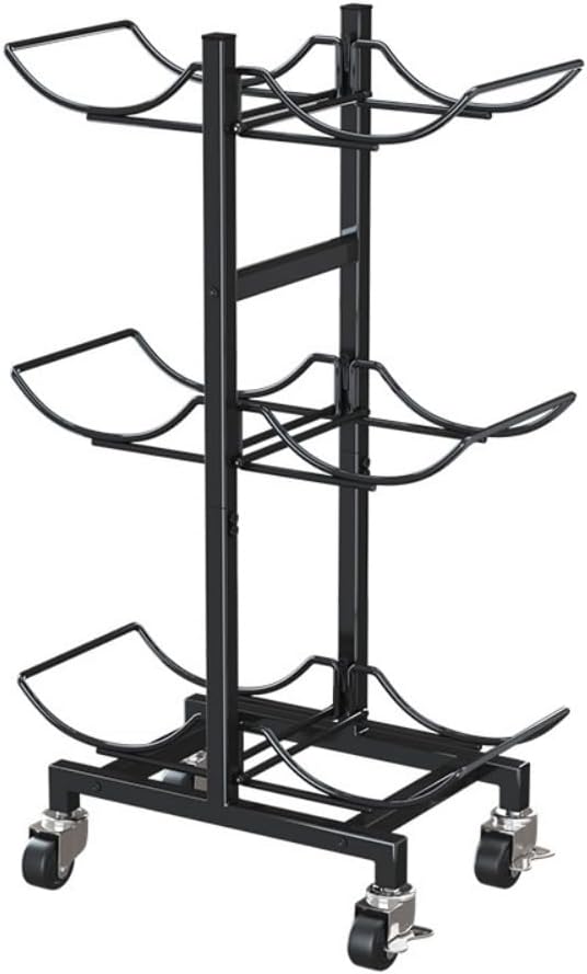 TAYTHI Water Dispenser Bottle Rack with Wheels 3 Tier Horizontal Storage Space Saving Water Bottle Storage Rack for 4-6 Gallon Bottles Heavy Duty Water Jug Holder Stand for Home Kitchen Office
